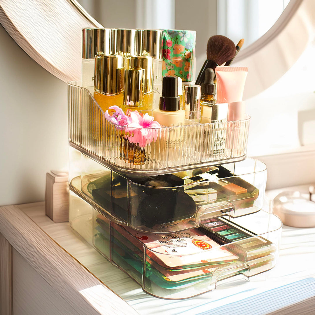 Schminktisch organizer - Make up Organizer mit Schubladen - Kosmetik Organizer - Parfüm Organizer -