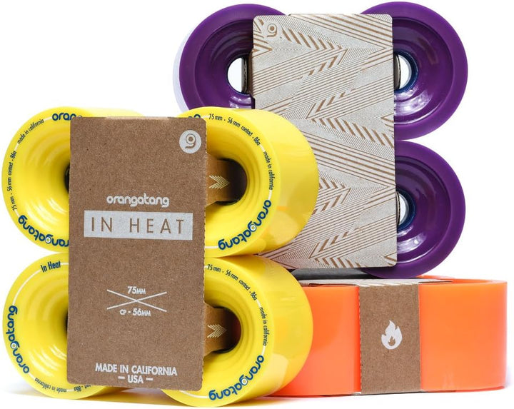 Orangatang Longboard Räder InHeats 75mm 80a Rollen orange, orange