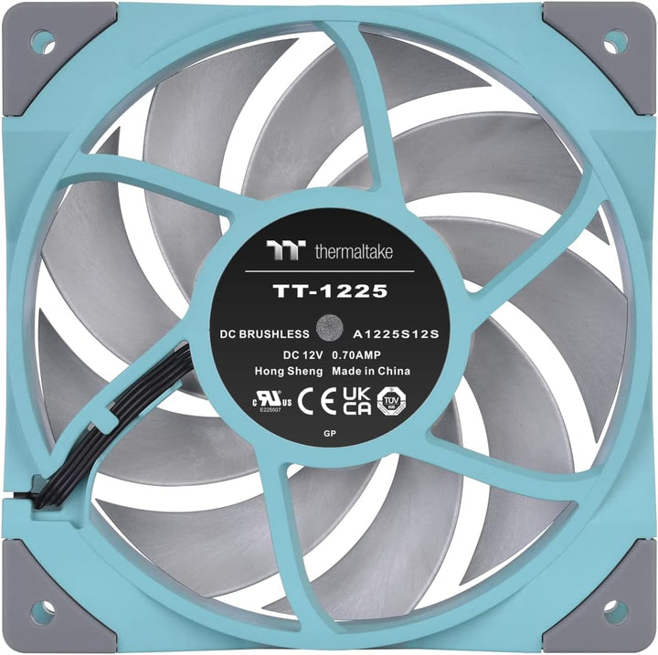 Thermaltake TOUGHFAN 12 Turquoise High Static Pressure Radiator Fan (Single Fan Pack) Leise-Gehäuse-