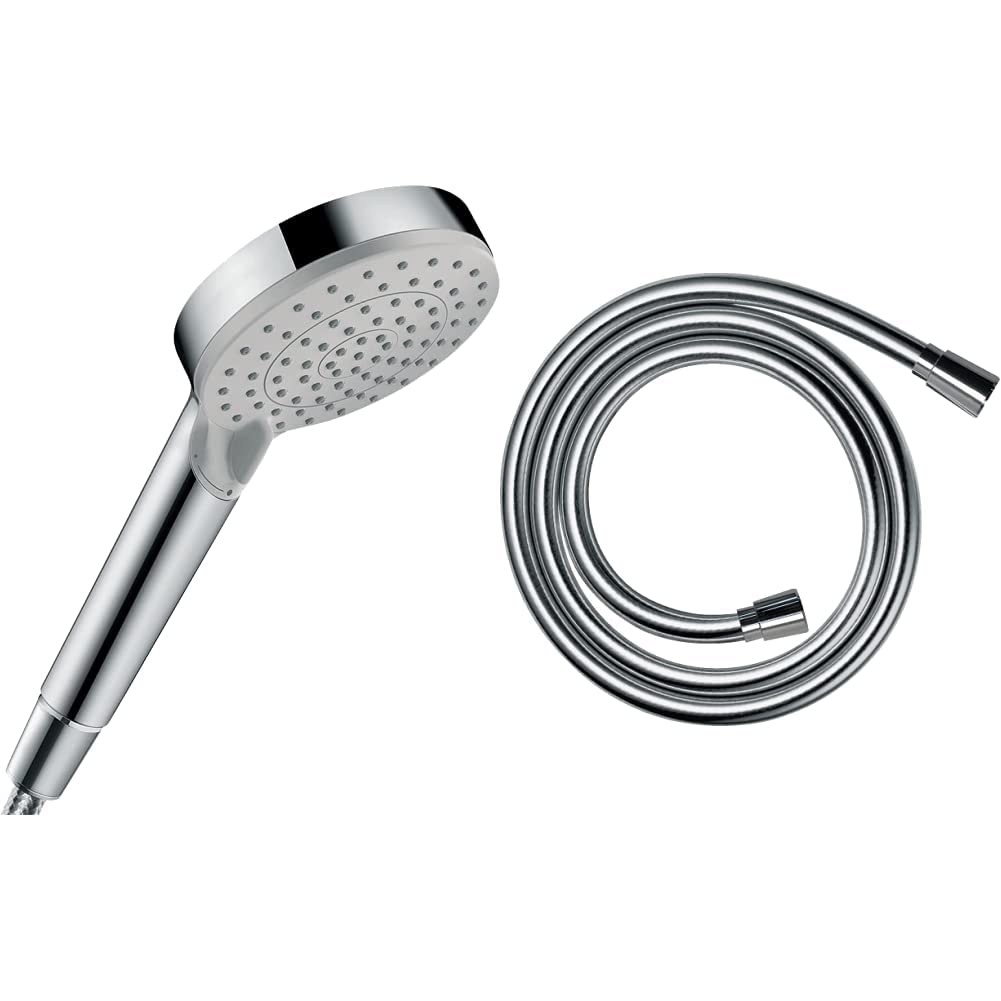 hansgrohe wassersparender Duschkopf Vernis Blend, Sparduschkopf, Duschbrause, 2 Strahlarten, Antikal