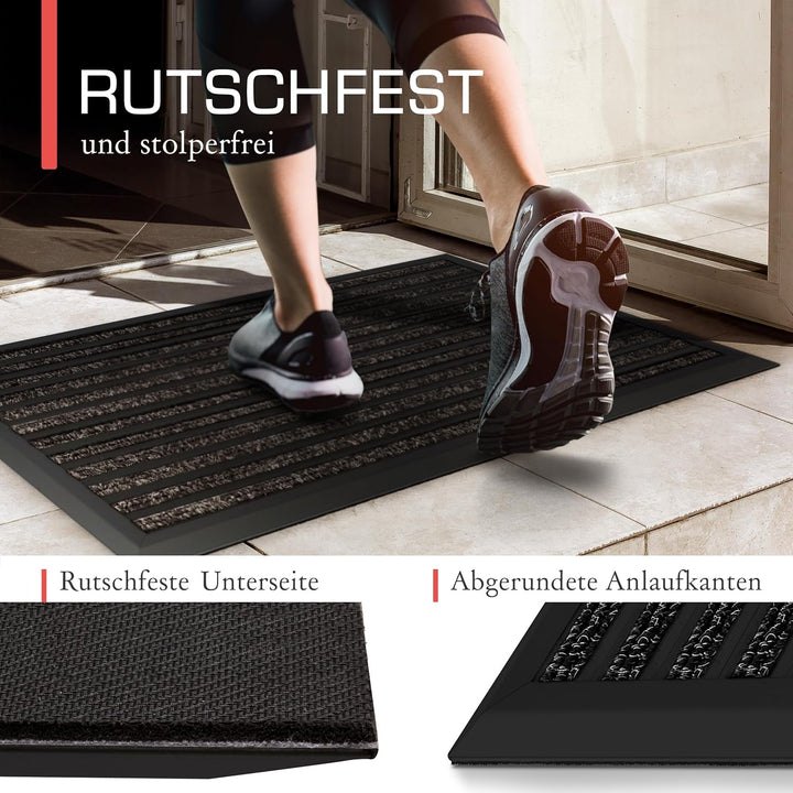 XXL Fussmatte Aussen 70x100 cm – rutschfest Rostfrei Fussabtreter Aussenbereich – Outdoor-Fussmatte