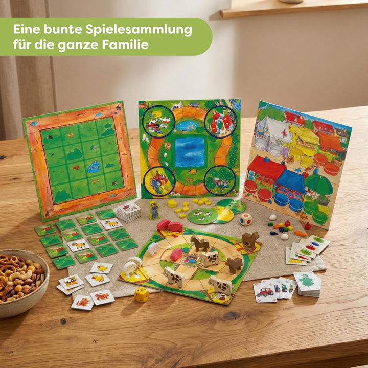 HABA Mein erster Spieleschatz - Grosse Spielesammlung für Kinder ab 3 Jahren – 10 Klassische Spiele: