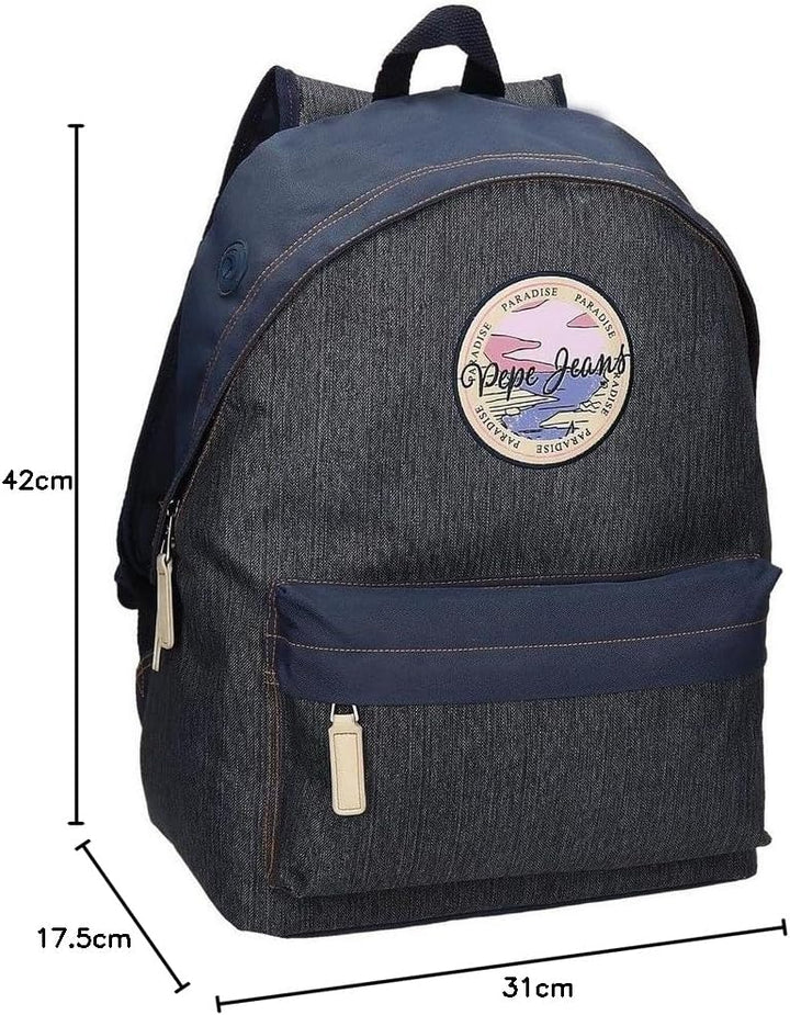Pepe Jeans Yelena Rucksack Blau 31x42x17,5 cms Polyester 22.79L