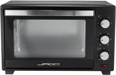 Jago® Minibackofen mit Umluft - Innenbeleuchtung, elektrisch, Doppelglastür, Timer, 100-230 °, 1600W