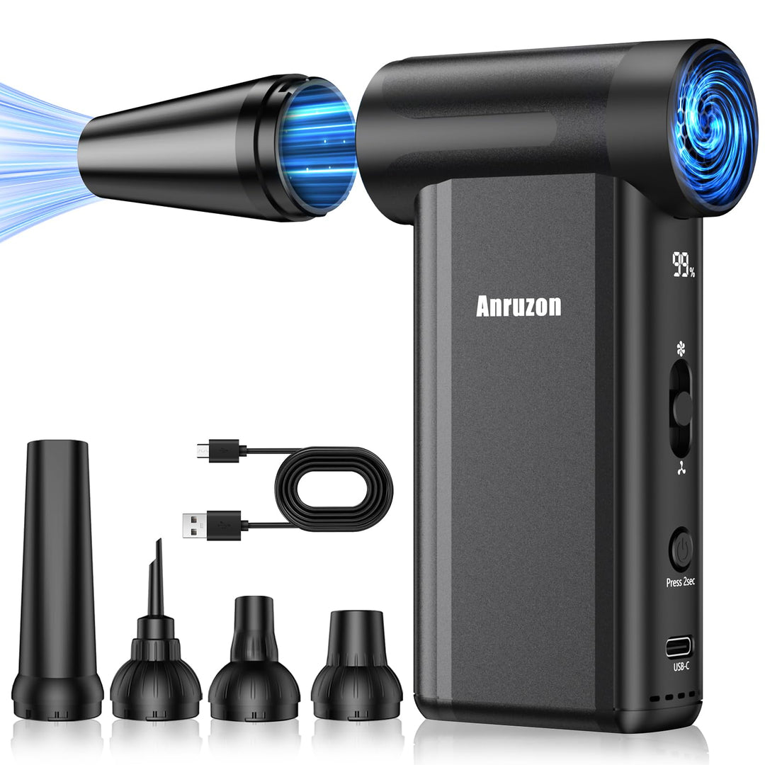 Elektrische Staubgebläse Druckluftspray für PC Reinigungsset, 300000 RPM Compressed Air Duster, 8-Ga