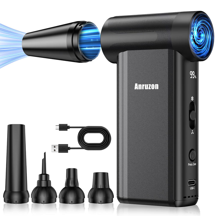 Elektrische Staubgebläse Druckluftspray für PC Reinigungsset, 300000 RPM Compressed Air Duster, 8-Ga