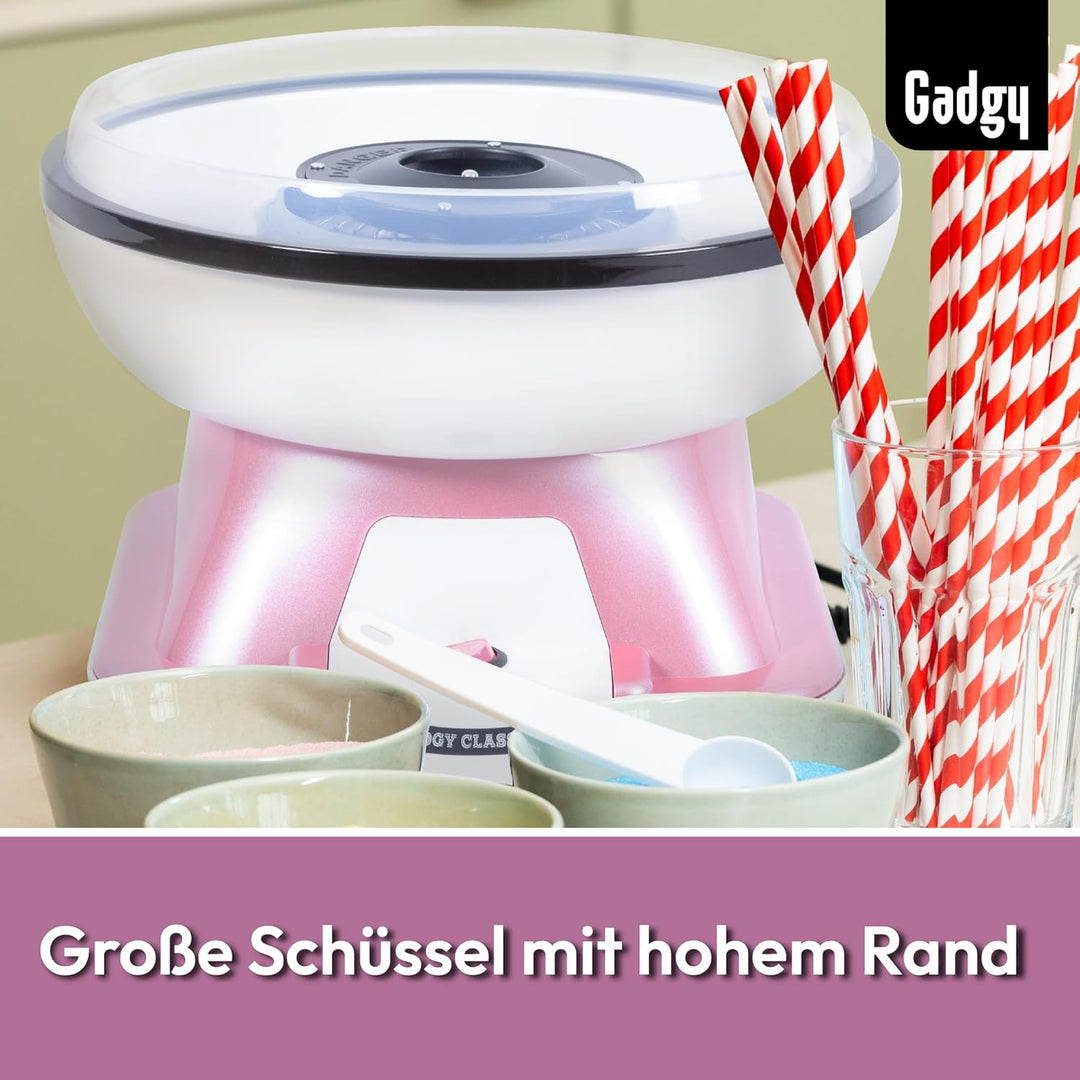 Gadgy Zuckerwattemaschine für zuhause - Zuckerwatte Maschine für Zucker oder Bonbons - Cotton Candy