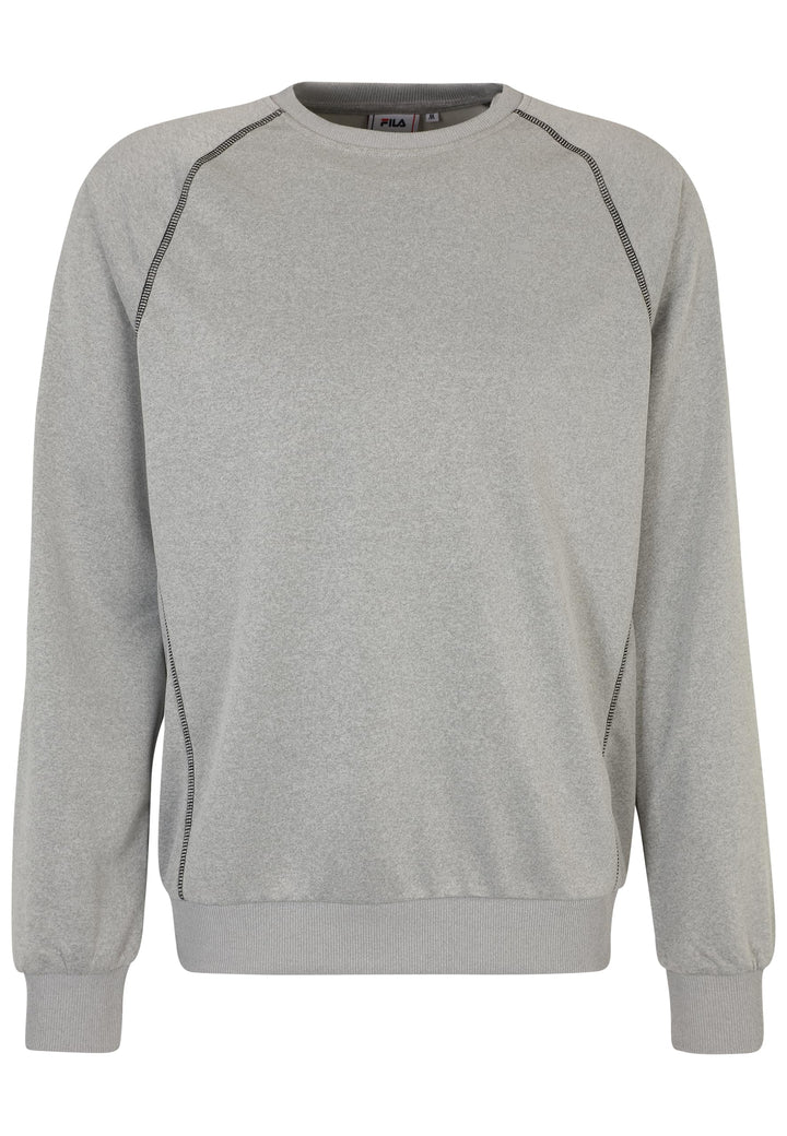 FILA Herren Landin Raglan Crew Langarm Shirt XXL Light Grey Melange, XXL Light Grey Melange