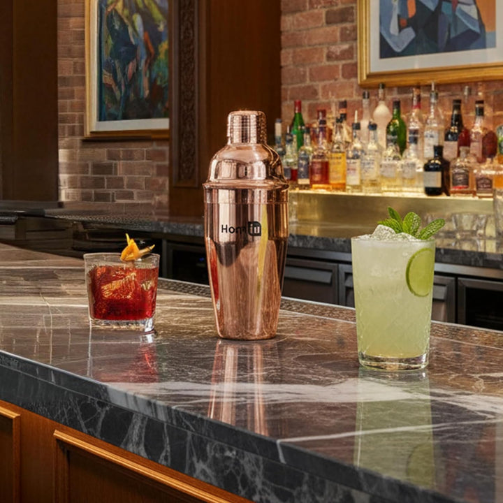Homiu Copper Cocktail Shaker ca. 550 Milliliter Fassungsvermögen Nur von Hand waschen Cocktail Shake