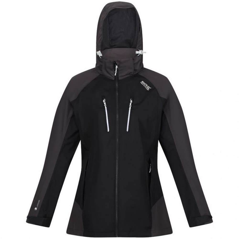 Regatta Damen Ws Calderdale Iv Jacke (1er Pack) 36 Schwarz/Esche, 36 Schwarz/Esche