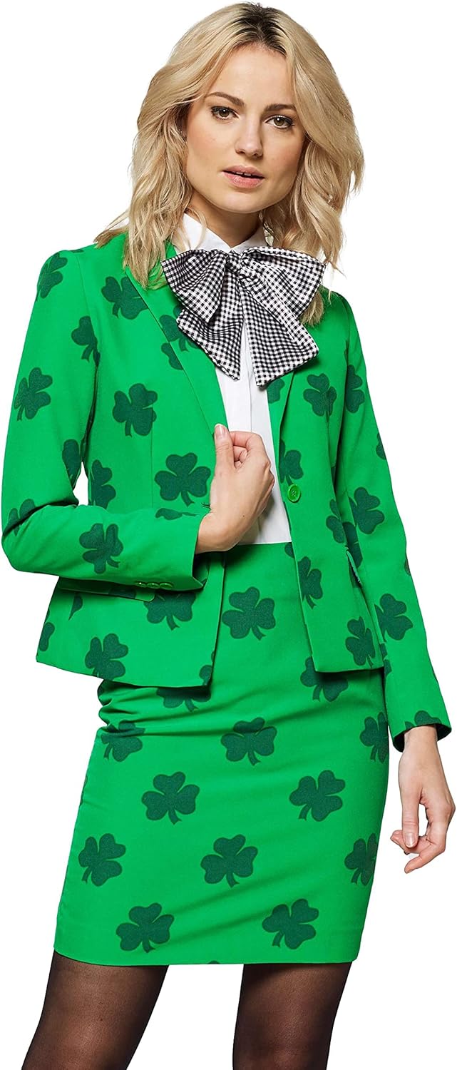 OppoSuits - Verrückter Anzug mit lustigen Prints für Damen - Komplettes Set: Jacke und Rock 32-34 St