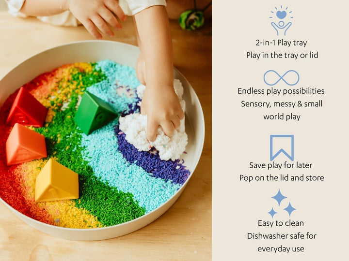 Jellystone Designs, Tray Play 2-in-1-Spieltablett mit Deckel, sensorisches Spiel für Kinder ab 3 Jah