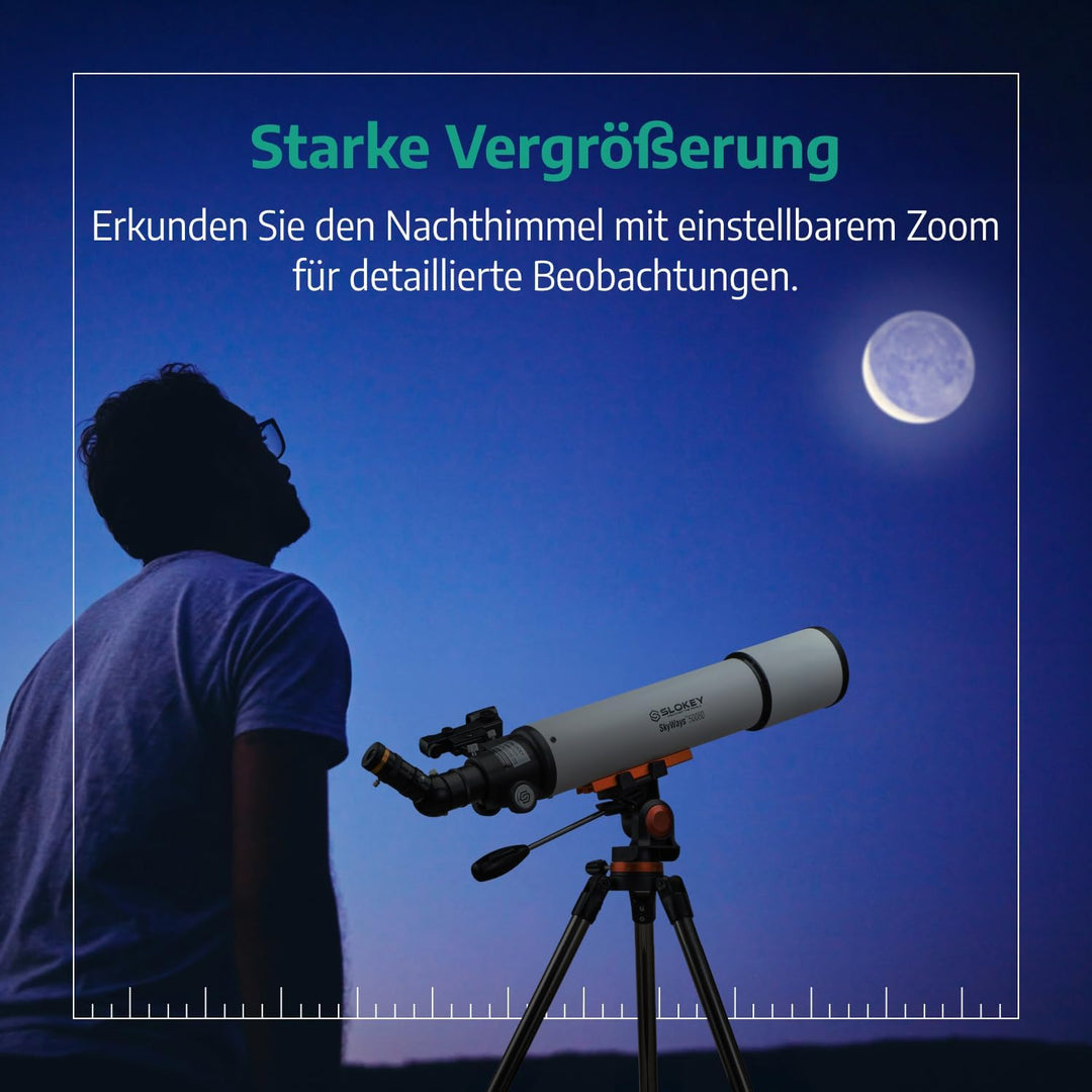 Teleskop Astronomie, Tragbares und Leistungsstarkes 20x-250x, Einfach zu Montieren und zu Verwenden,
