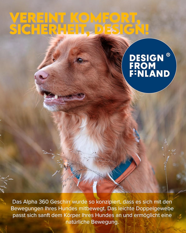 Woolly Wolf Alpha 360 Hundegeschirr für kleine Hunde S Terracotta Mix – Geschirr mit 4-Punkt-Anpassu