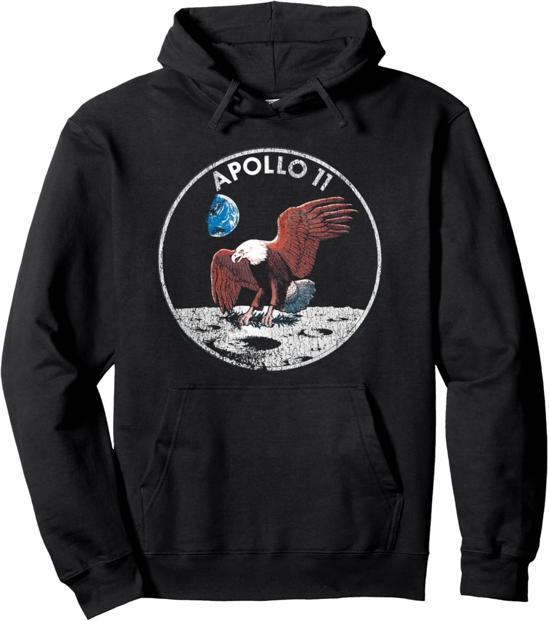 NASA Apollo 11 Vintage Eagle Emblem Pullover Hoodie
