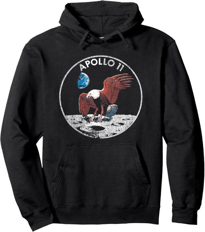 NASA Apollo 11 Vintage Eagle Emblem Pullover Hoodie