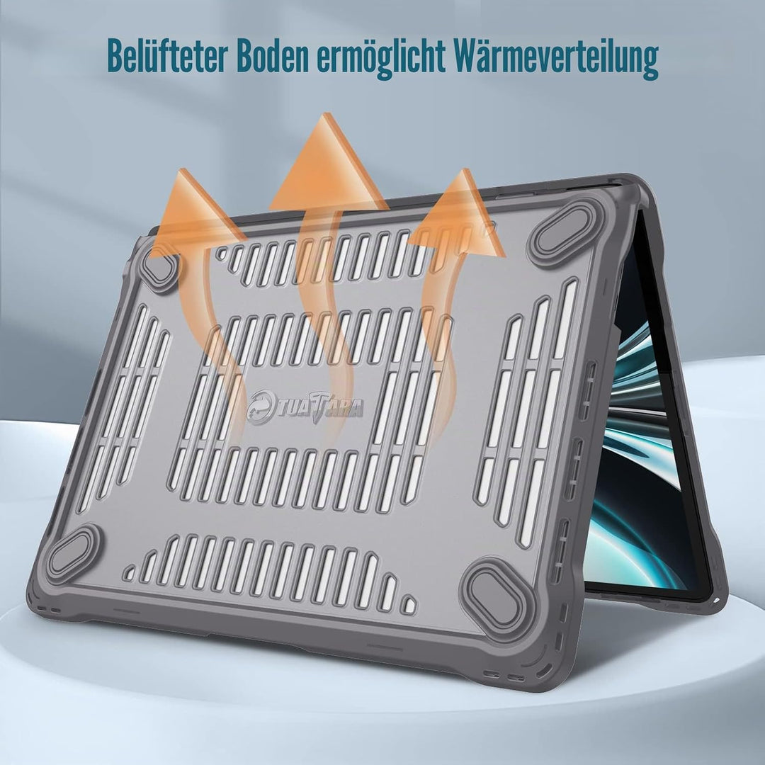 Fintie Hülle Kompatibel mit MacBook Air M5 M4 M3 M2 13.6" (2026-2022) A3449 A3240 A3113 A2681- Ganzk