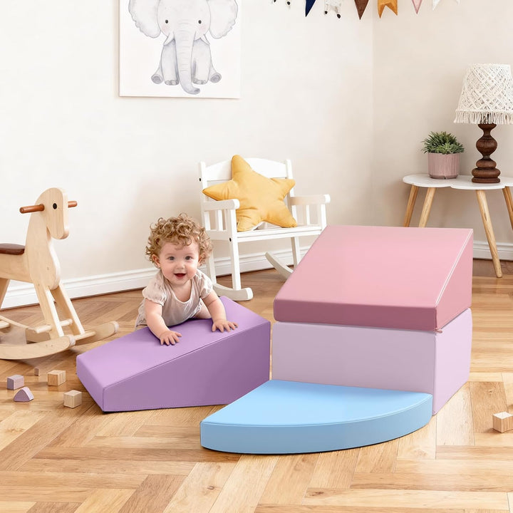 Schaumstoff Bausteine Kinder Klettern Indoor: 4 Softbausteine Riesenbausteine Spielbausteine - Weich