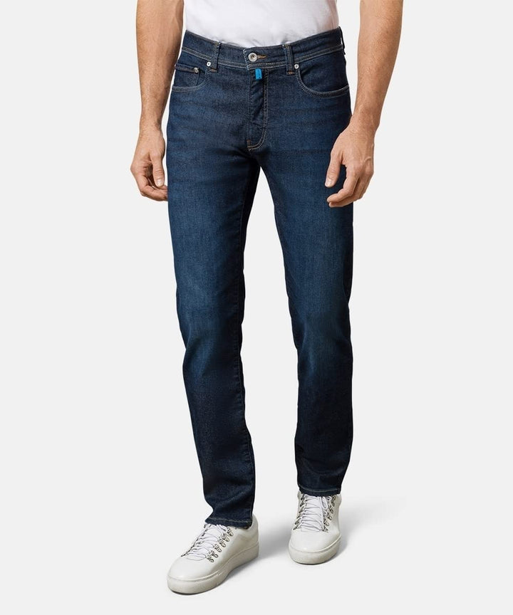 Pierre Cardin Lyon Future Flex Herren Jeans 30W / 34L Dark Blue Used Buffies, 30W / 34L Dark Blue Us