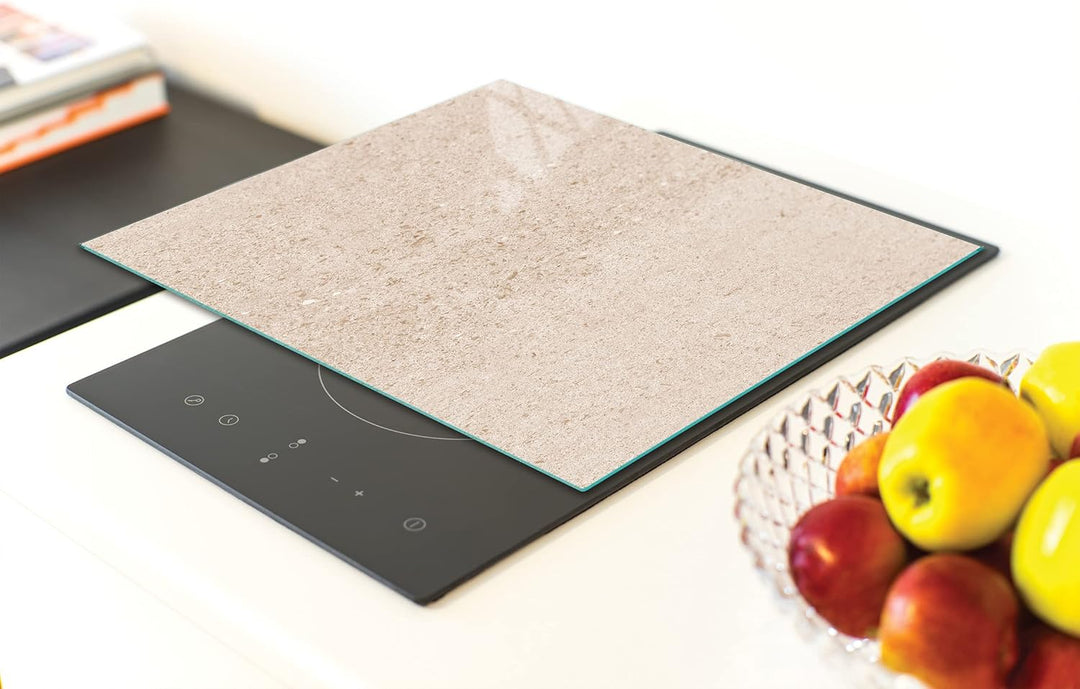 Herdabdeckplatte 40x30 cm Einteilig Glas Elektroherd Induktion Herdschutz Spritzschutz Glasplatte De