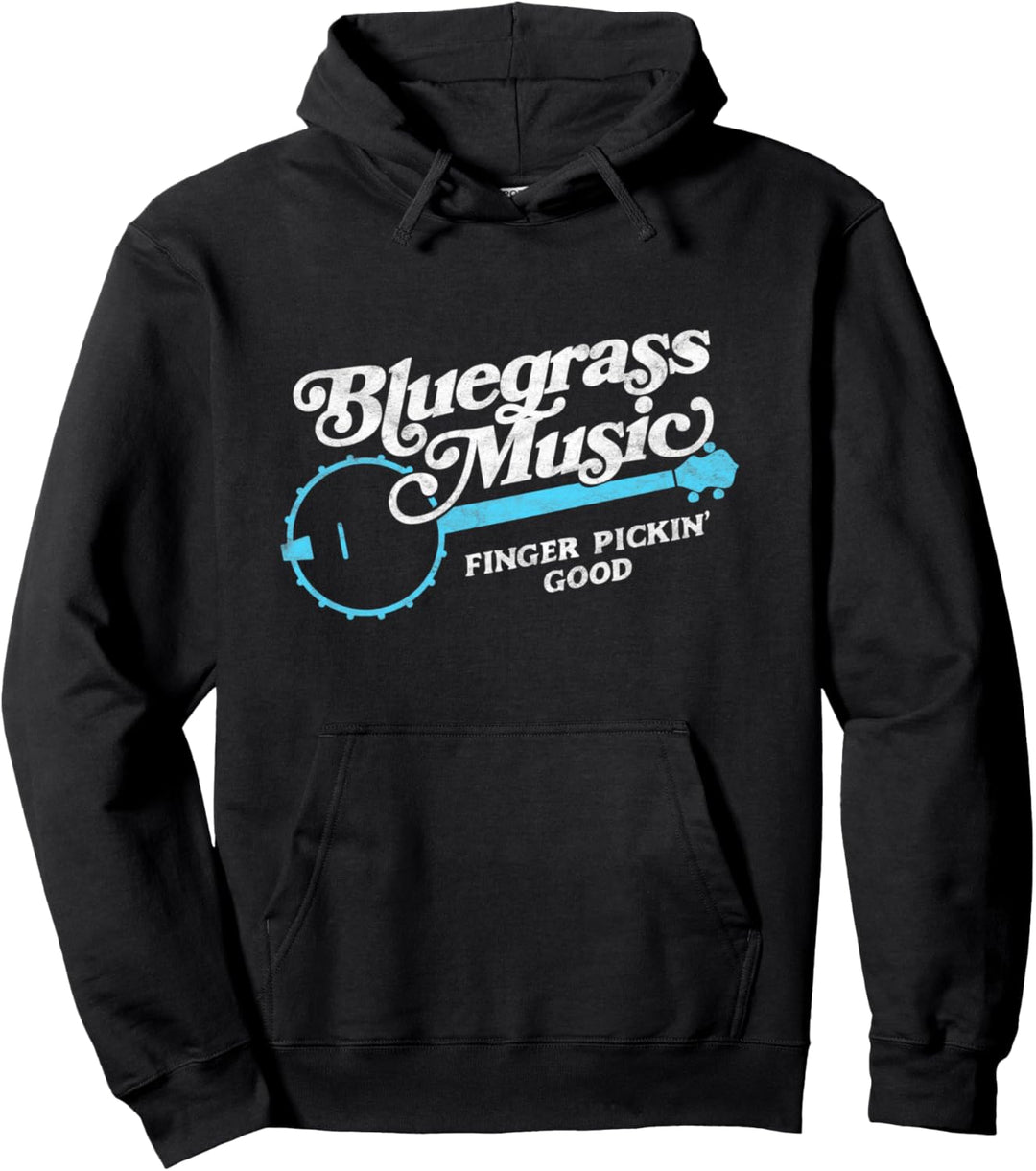 Bluegrass Music - Finger Pickin' Good Banjo Design Graphic Pullover Hoodie
