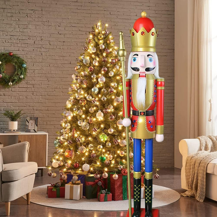 120Cm 48" 4Ft Gross/Giant Hölzerne Nussknacker Ornament (Rote King K01)