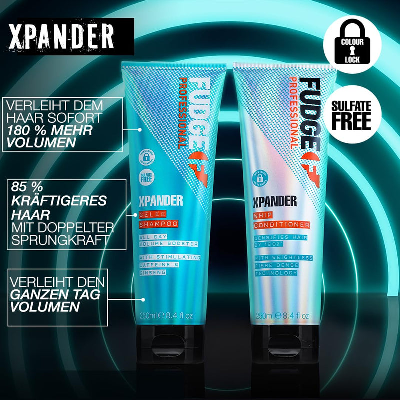 Fudge Professional Xpander Volumizing Shampoo | 180 % dickeres und 80 % kräftigeres Haar, für feines