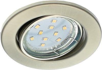 Trango 6er Set 6729-062MO LED Einbaustrahler in Edelstahl-Optik schwenkbar inkl. 6x 3000K warmweiss