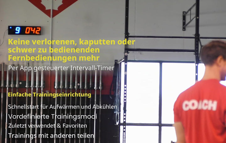 Flex Timer Wanduhr digital – Heim-Fitnessstudio Edition – Intervall Timer für Fitnesstraining im Fit