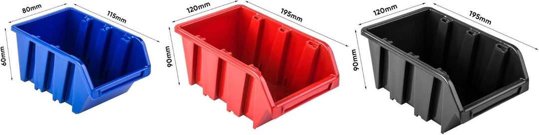 PAFEN Werkstattregal Lagersystem - 1152 x 780 mm - Wandregal mit Stapelboxen Werkzeughalter - Schütt