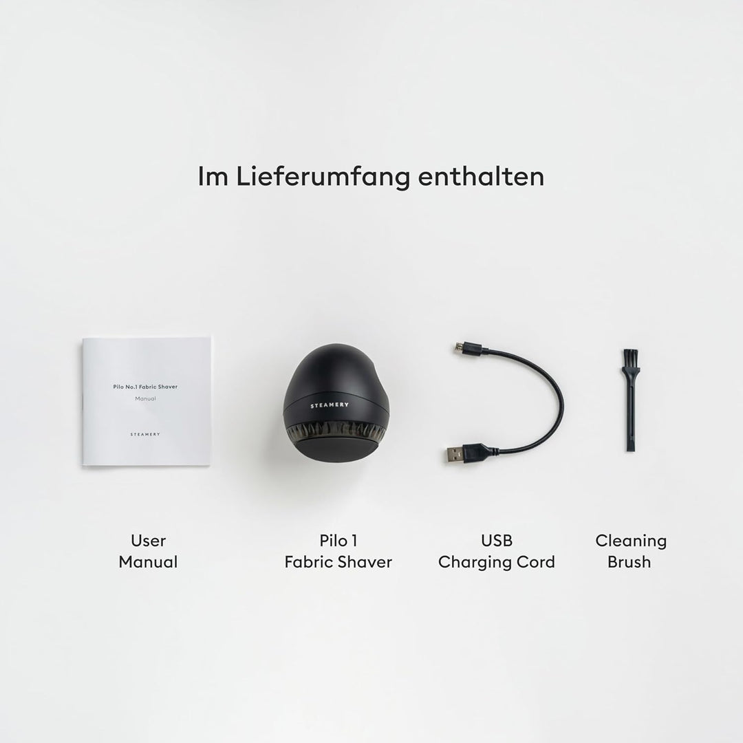 Pilo 1 Stoffrasierer für Kleidung und Textilien von Steamery, 5W, tragbar, wiederaufladbar, ergonomi