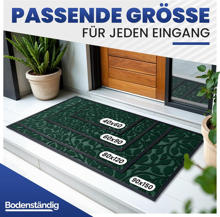 Fussmatte aussen und innen [robust] - Saubere Schuhe Dank geriffelter Oberseite - Perfekte Grösse 40