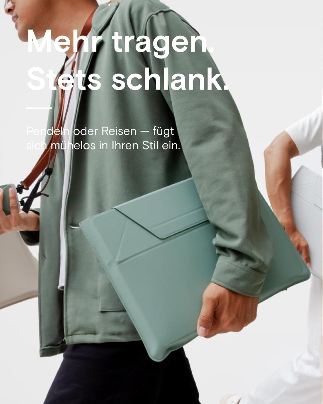 MOFT Laptop Hülle Tasche &amp; Laptop Ständer für 13-14 Zoll Notebook, Laptoptasche aus Kunstleder mit 2
