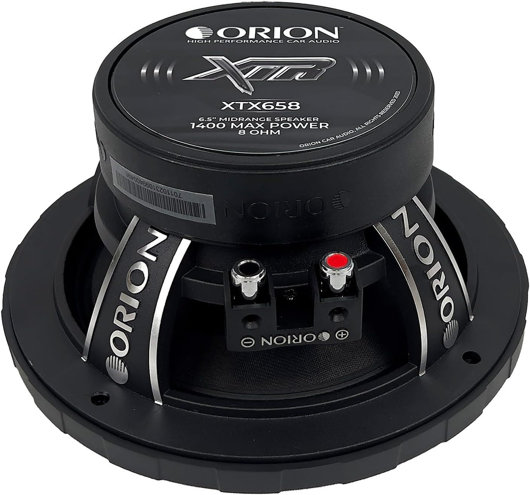 Orion XTR XTX658 Hocheffiziente 16,5 cm Mitteltöner Bullet Lautsprecher, 1400 W maximale Leistung, 3