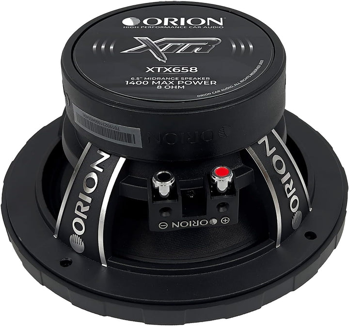 Orion XTR XTX658 Hocheffiziente 16,5 cm Mitteltöner Bullet Lautsprecher, 1400 W maximale Leistung, 3