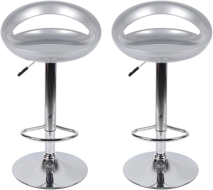 Barhocker 2er Set aus ABS-Kunststoff, Drehbare Barhocker Höhenverstellbar 55 bis 75 cm, Barstuhl Küc