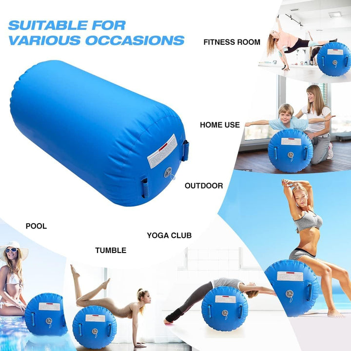 PPXIA Air Roll Aufblasbare Roller, Gym Air Barrel Luft Rollen Gymnastic Zylinder, Gymnastikmatte Tum