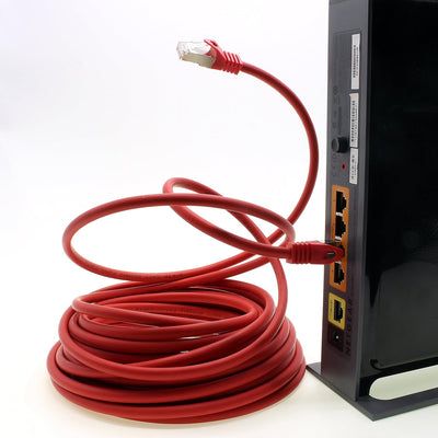 2m - rot - 10 Stück Cat7 Netzwerkkabel SFTP Patchkabel Lankabel Rohkabel 10GB/s - 500 Mhz konfektion