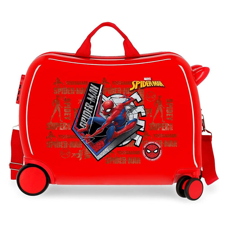 Marvel Great Power Kinderkoffer, 50 x 38 x 20 cm Kinderkoffer Rot, Kinderkoffer Rot