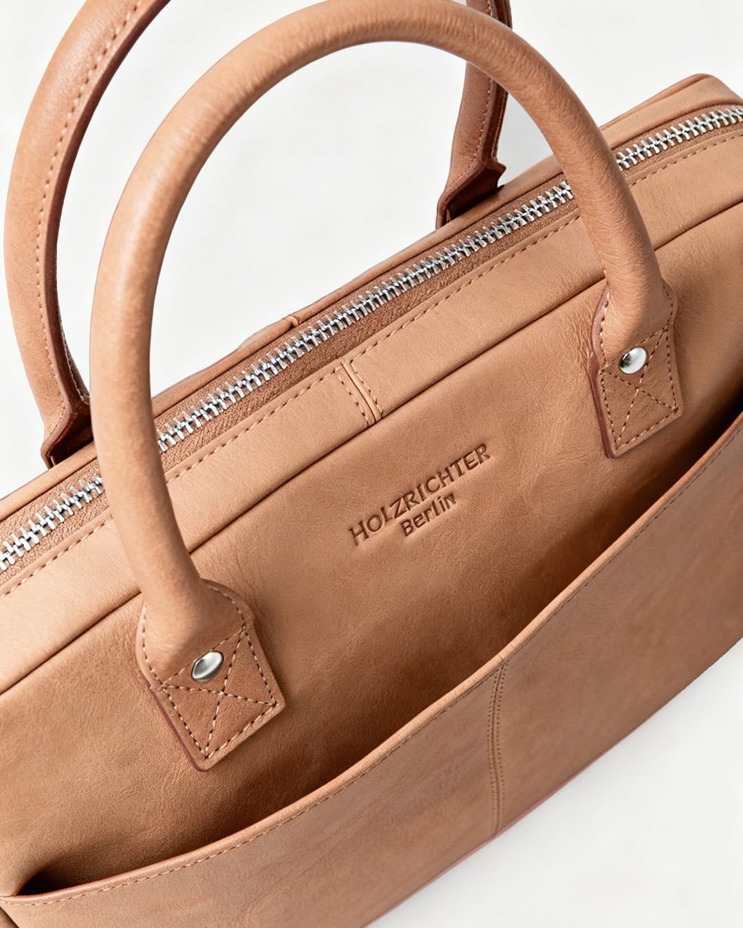 HOLZRICHTER BERLIN Briefcase Aktentasche (M). Handgefertigte grosse Tragetasche, Laptoptasche und Um