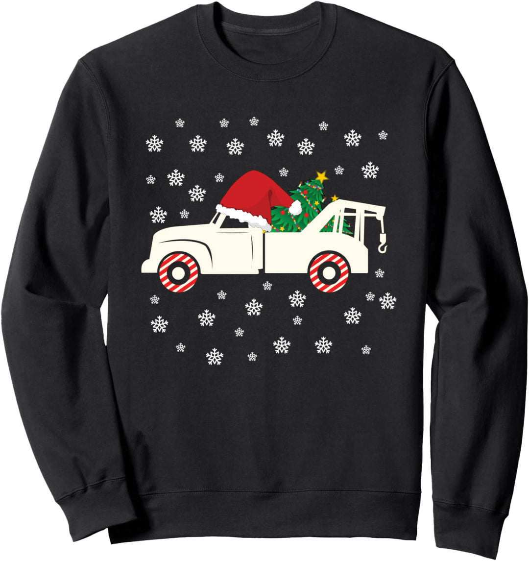 Tow Truck Driver Gifts Christmas Santa Holidays Wrecker Sweatshirt