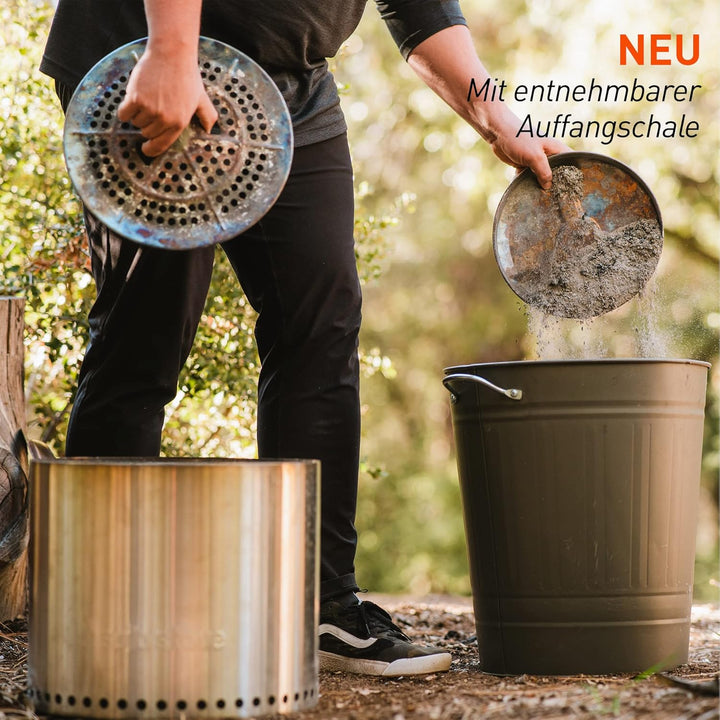 Solo Stove Feuerschale Ranger 2.0 mit Standfuss | Feuerstelle zur Raucharmen Holzverbrennung, Heraus