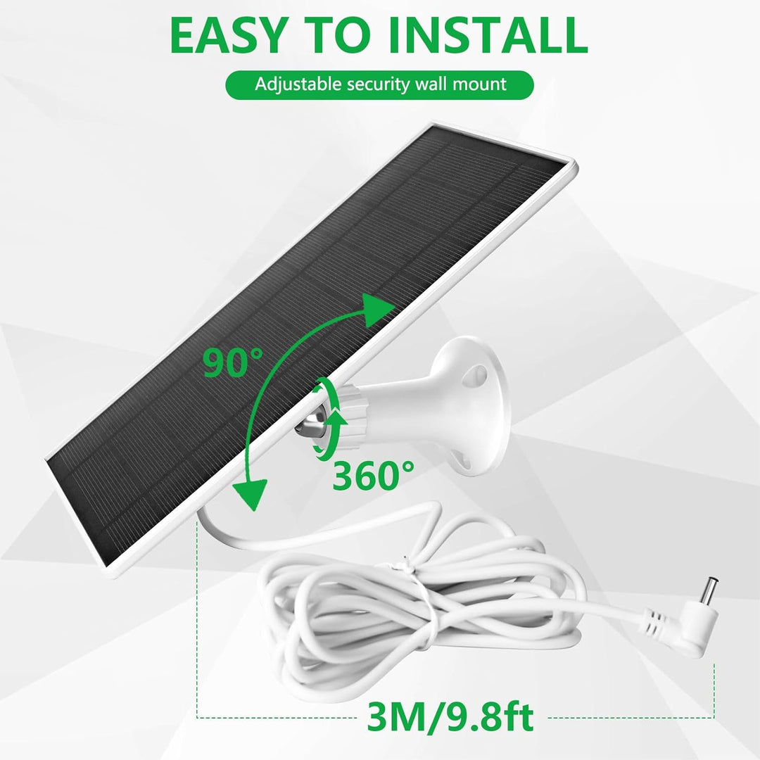 Hossom Solarpanel für Ring Kamera, 6W Kamera Solarmodul Kompatibel mit Ring Spotlight Cam/Pro/Plus u