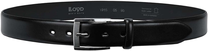 LLOYD-Herren-Ledergürtel 35 mm Dorn-Schliesse Schwarz 85, Schwarz 85