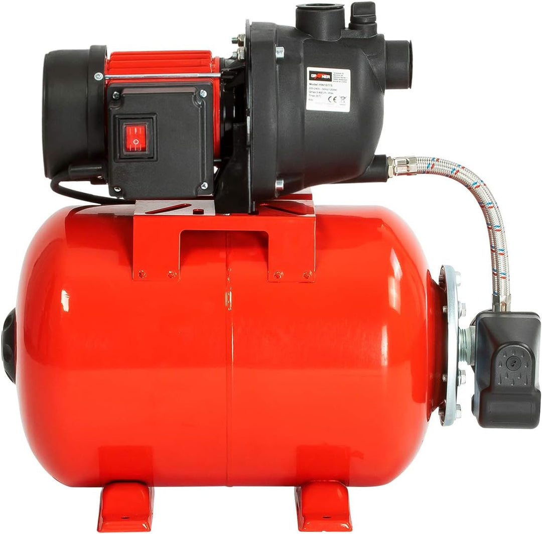 Grafner Hauswasserwerk 1200 Watt (max. 5 bar, 25 Liter Kessel, Fördermenge 3800 Liter/Stunde, Start/