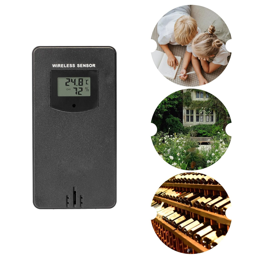 BROWIN® Funk-Wetterstation mit Aussensensor 260908 | Wettervorhersage, 90 m Reichweite, Schwarz