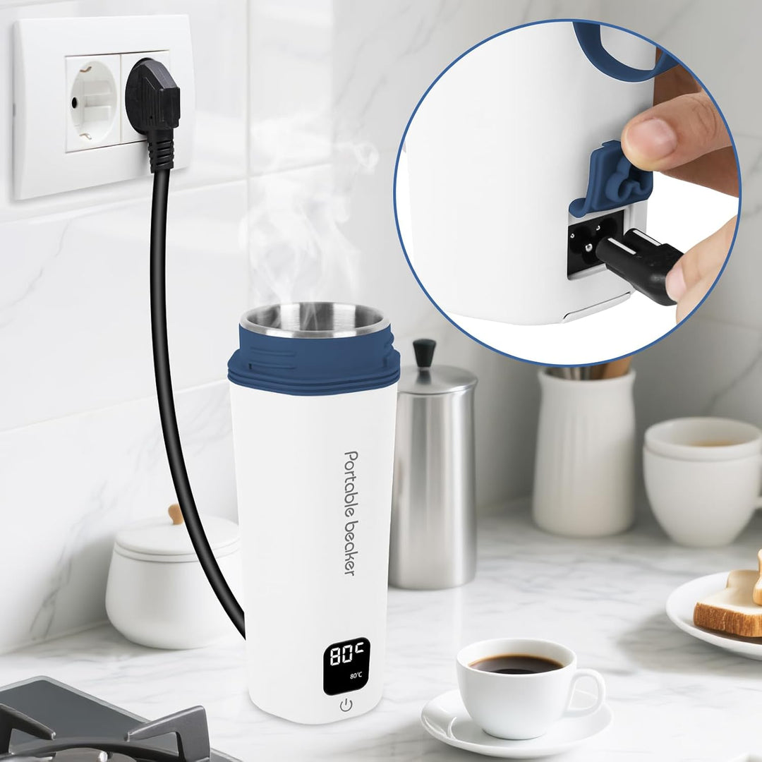 Reise Wasserkocher Klein Elektrische 450ML, Reise Elektrisch Wasserkocher 6Temperaturoptionen, Tragb