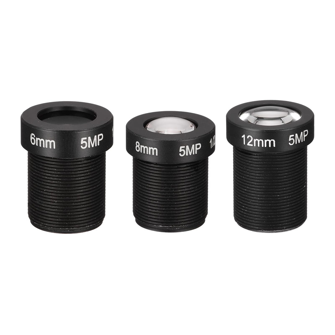 QUARKZMAN 3 Packung CCTV Objektiv 6mm/8mm/12mm 5MP F2.0 FPV Weitwinkel für CCD Camera