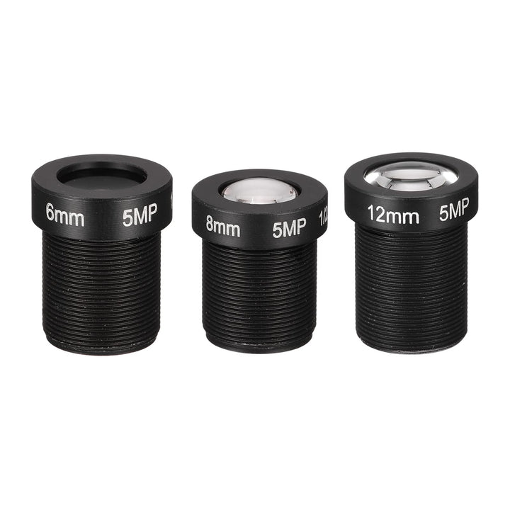 QUARKZMAN 3 Packung CCTV Objektiv 6mm/8mm/12mm 5MP F2.0 FPV Weitwinkel für CCD Camera