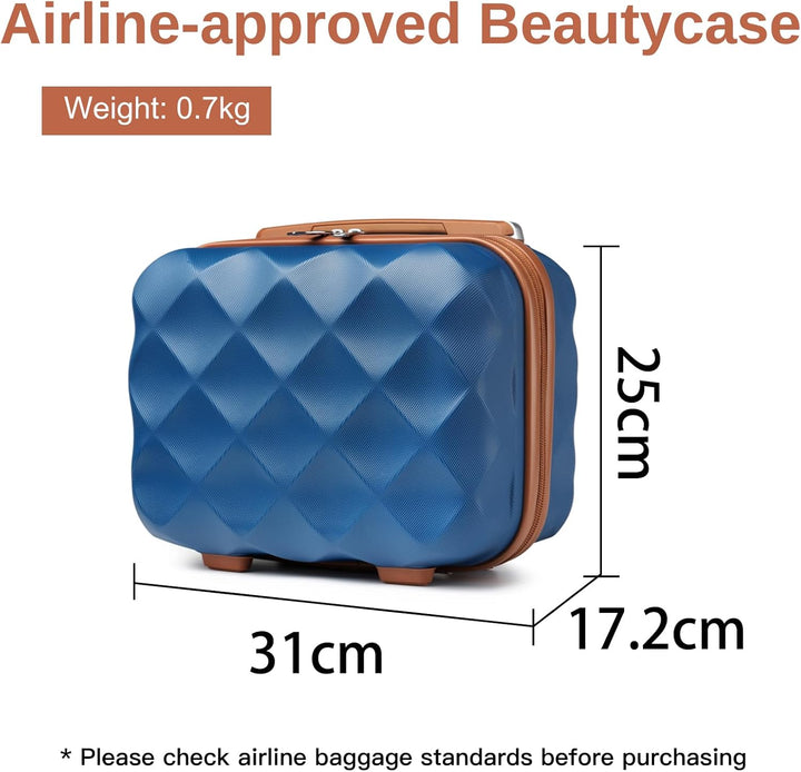 British Traveller Kosmetikkoffer Damen Beautycase Hartschalen Schminkkoffer Handgepäck Tragbar 31 *